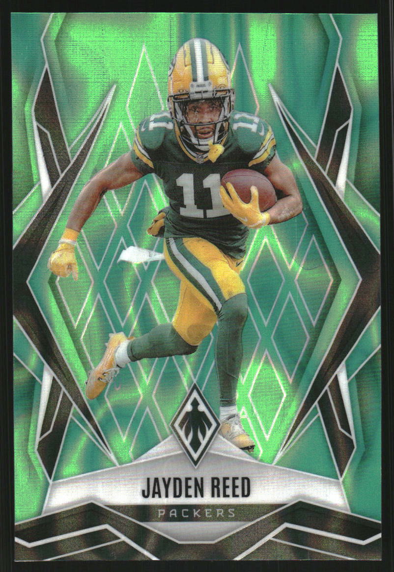 2025 Panini Phoenix Lime Green Lava #39 Jayden Reed /225 on