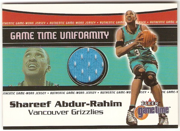 2000-01 Fleer Game Time Uniformity #1 Shareef Abdur-Rahim