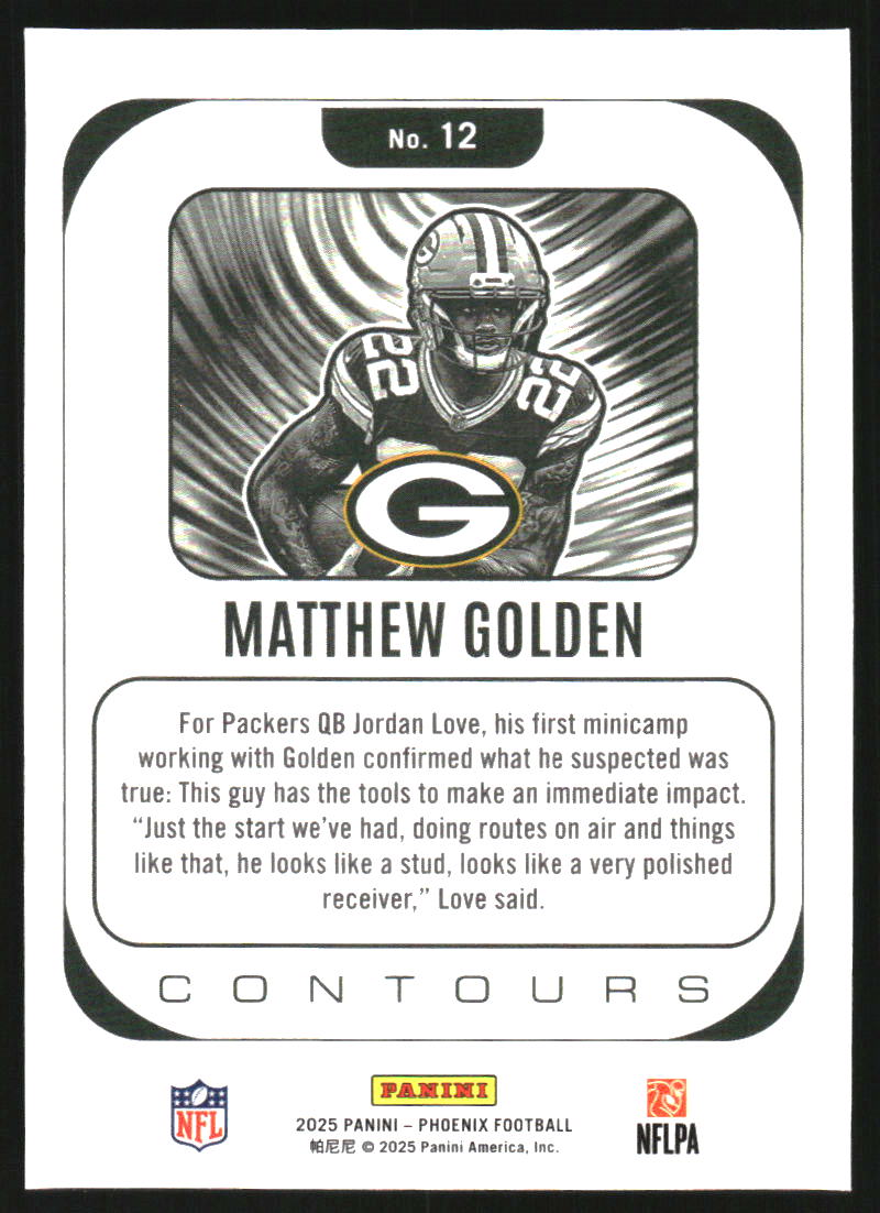 2025 Panini Phoenix Contours #12 Matthew Golden