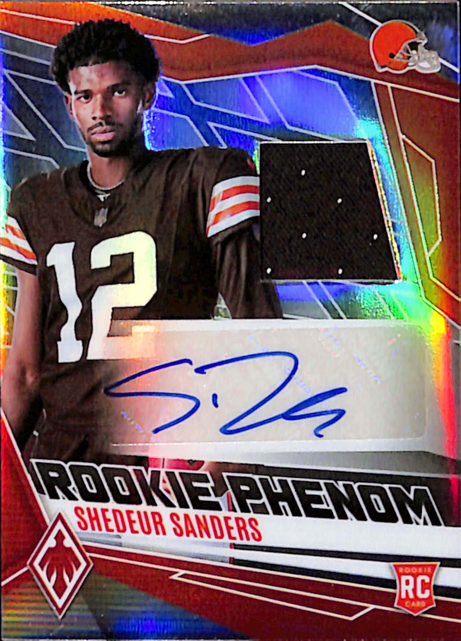 2025 Panini Phoenix Rookie Phenoms Jersey Autographs Silver #8 Shedeur Sanders