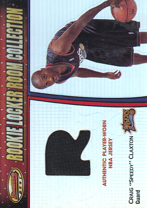 2000-01 Bowman's Best Rookie Locker Room Collection #LRCR19 Speedy Claxton JSY