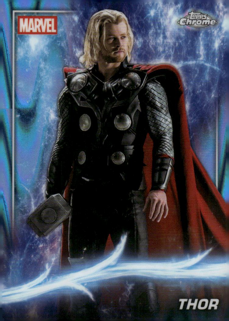 2025 Topps Chrome Marvel Studios Sky Blue RayWave Refractors #10 Thor