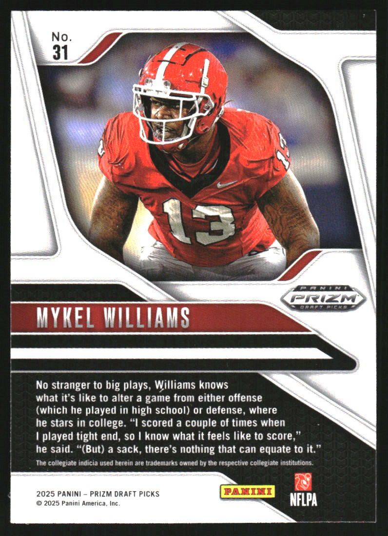 2025 Panini Prizm Draft Picks #31 Mykel Williams