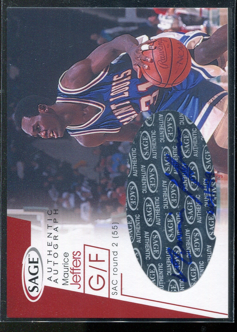 2001 SAGE Autographs Red #A21 Maurice Jeffers/799