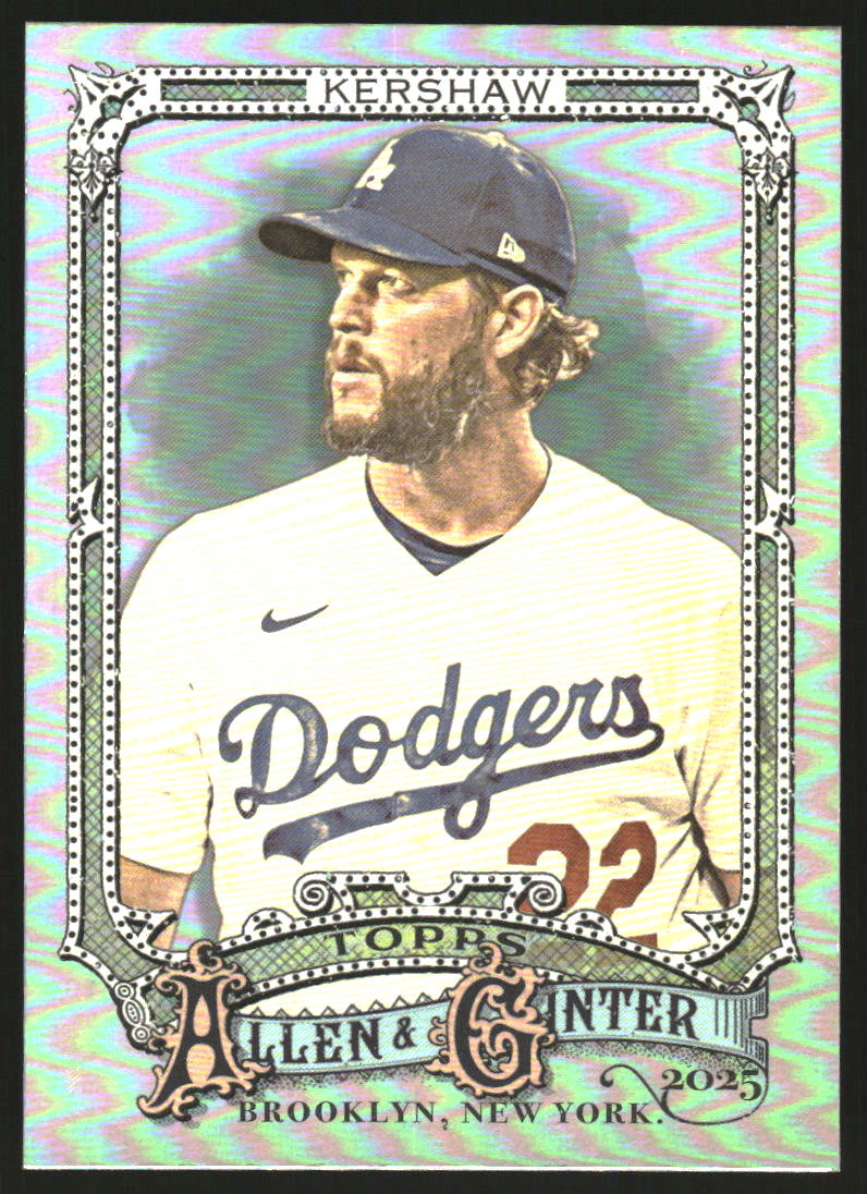 2025 Topps Allen and Ginter Silver Portrait #37 Clayton Kershaw