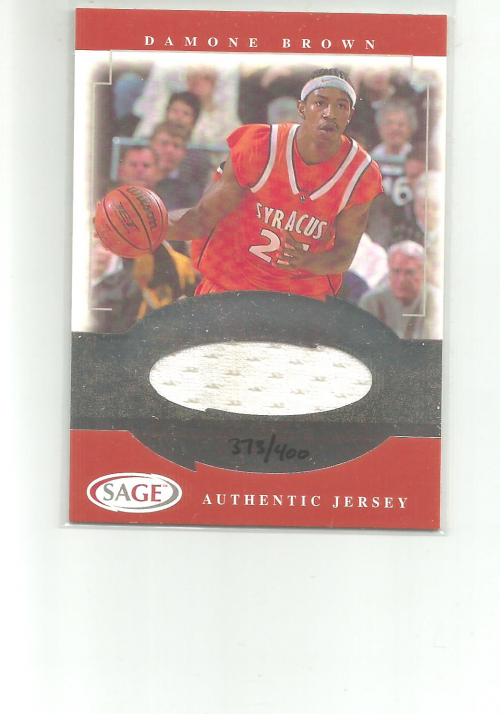2001 SAGE Authentic Jerseys Red #J4 Damone Brown