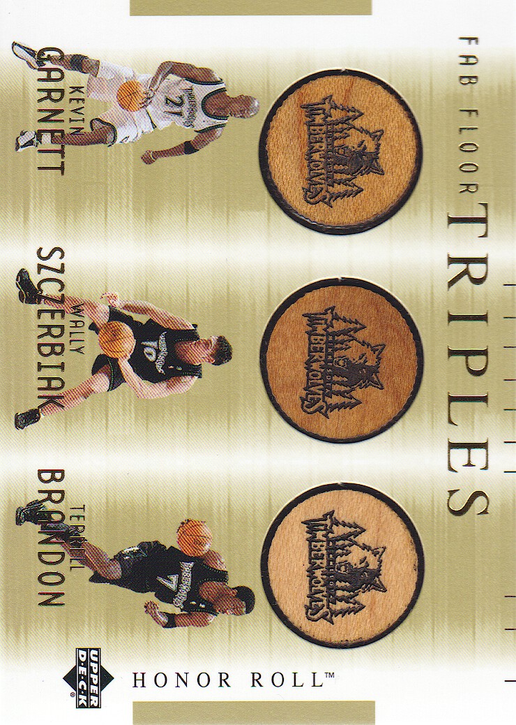2001-02 Upper Deck Honor Roll Fab Floor Triples #3 Kevin Garnett/Wally Szczerbiak/Terrell Brandon