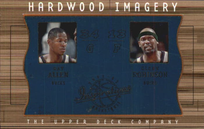 2001-02 Upper Deck Inspirations Hardwood Imagery Combo #RA/GR Ray Allen/Glenn Robinson