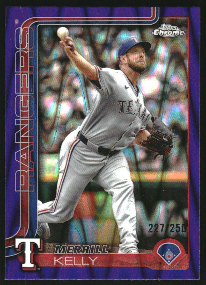 2025 Topps Chrome Update Purple RayWave Refractors #USC162 Merrill Kelly /250