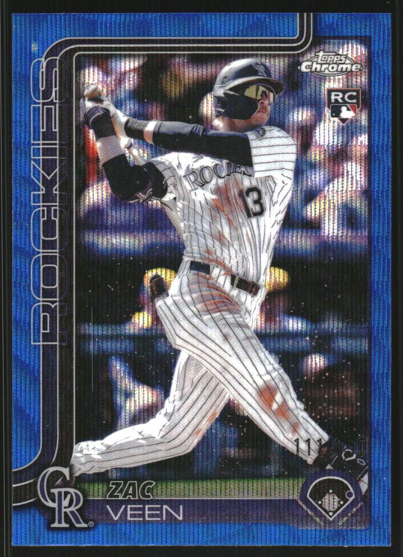 2025 Topps Chrome Update Blue Wave Refractors #USC28 Zac Veen /150