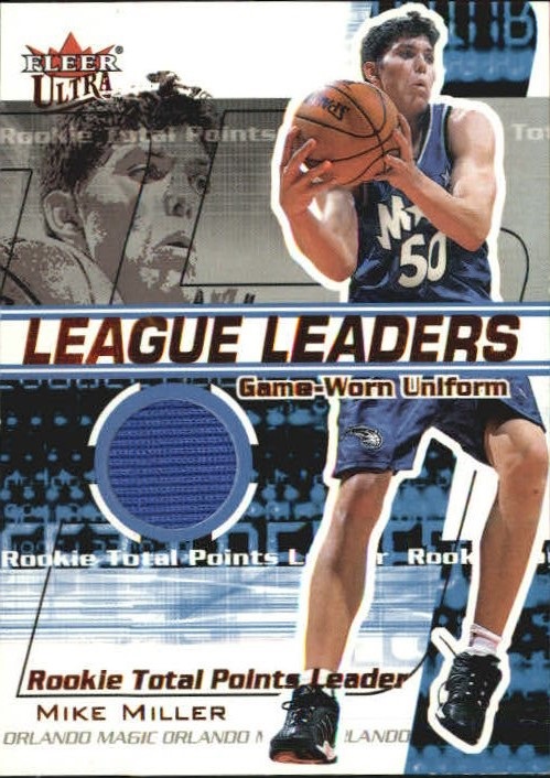 2001-02 Ultra League Leaders Game Worn #15 Mike Miller