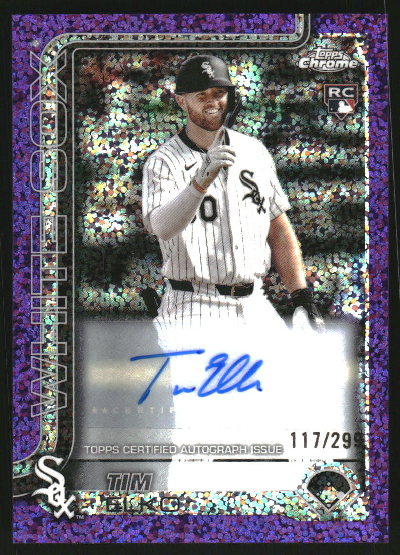 2025 Topps Chrome Update Autographs Purple Speckle Refractors #ACTEO Tim Elko Auto /299