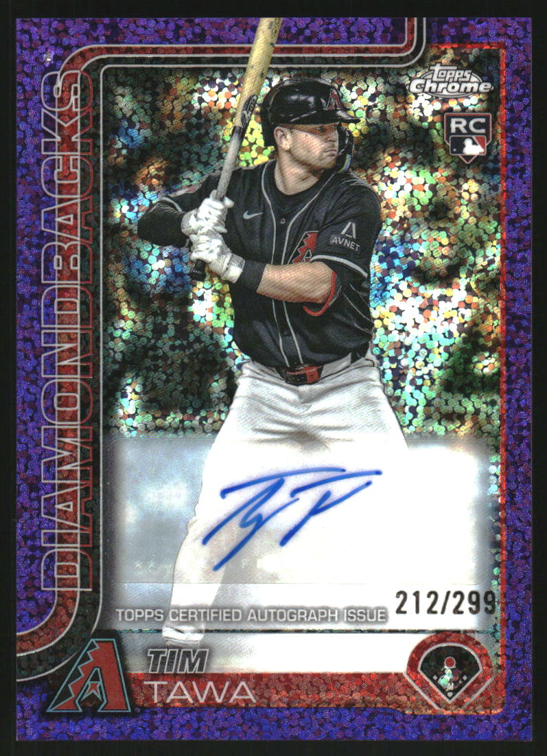 2025 Topps Chrome Update Autographs Purple Speckle Refractors #ACTT Tim Tawa Auto /299