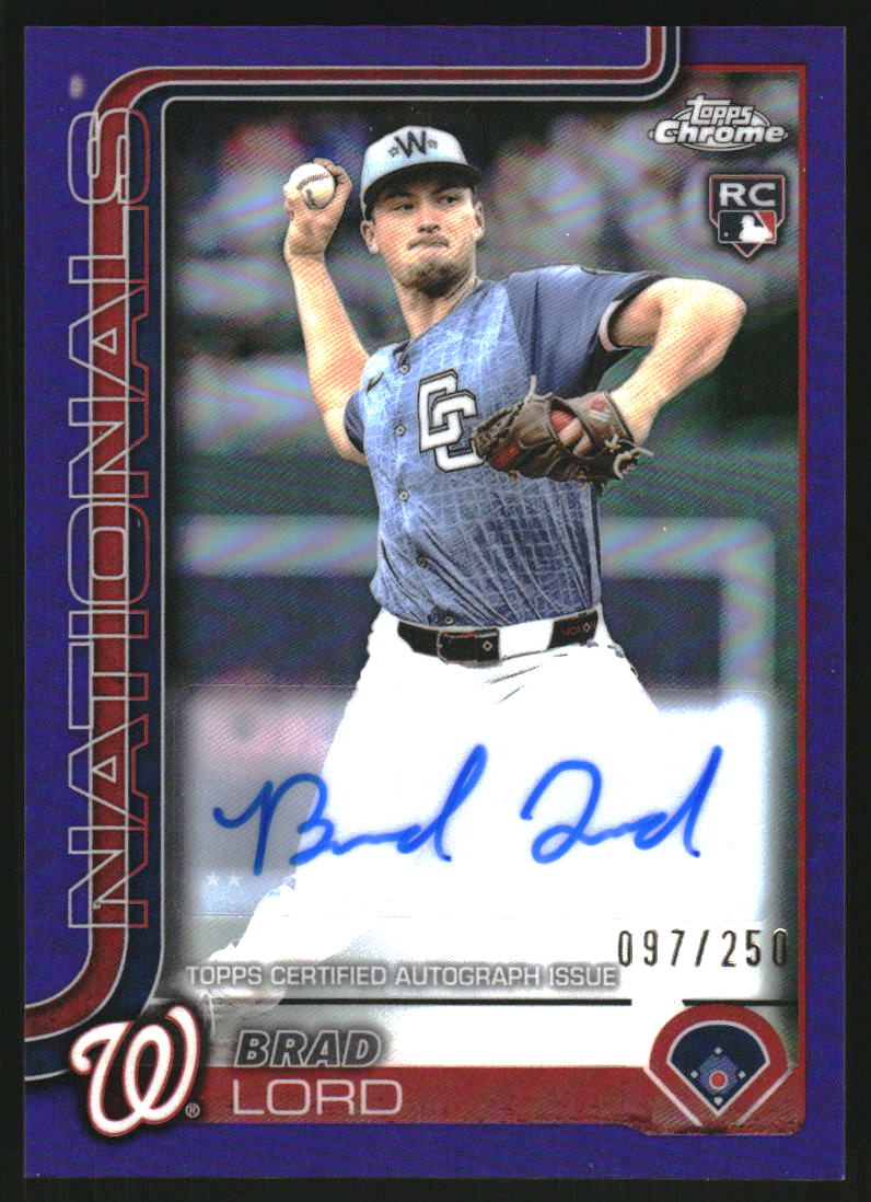 2025 Topps Chrome Update Autographs Purple Refractors #ACBL Brad Lord Auto /250
