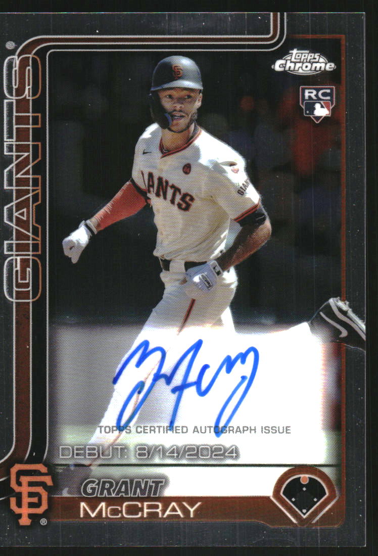2025 Topps Chrome Update Rookie Debut Autographs #CRDAGM Grant McCray Auto