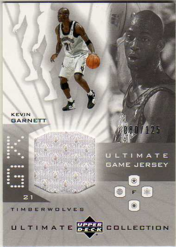 2001-02 Ultimate Collection Jerseys Silver #KG Kevin Garnett