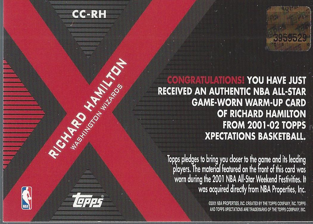 2001-02 Topps Xpectations Class Challenge #CCRH Richard Hamilton back image