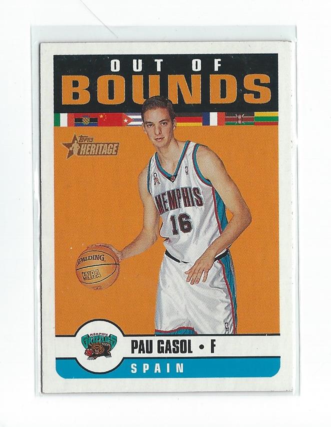 2001-02 Topps Heritage Out of Bounds #10 Pau Gasol