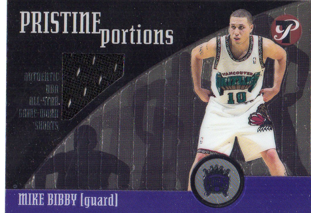 2001-02 Topps Pristine Portions #PPMB Mike Bibby