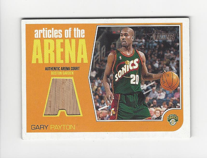 2001-02 Topps Heritage Articles of the Arena Relics #8 Gary Payton