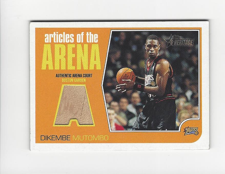2001-02 Topps Heritage Articles of the Arena Relics #19 Dikembe Mutombo