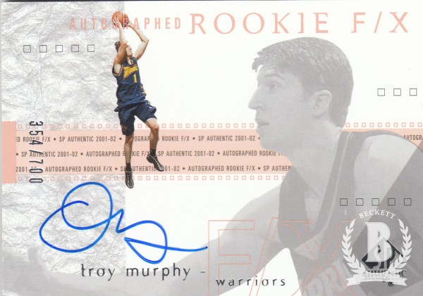 2001-02 SP Authentic #133 Troy Murphy AU RC