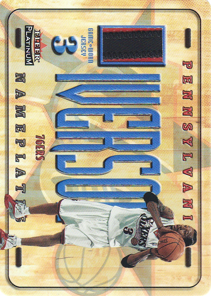 2001-02 Fleer Platinum Nameplates #3 Allen Iverson/150