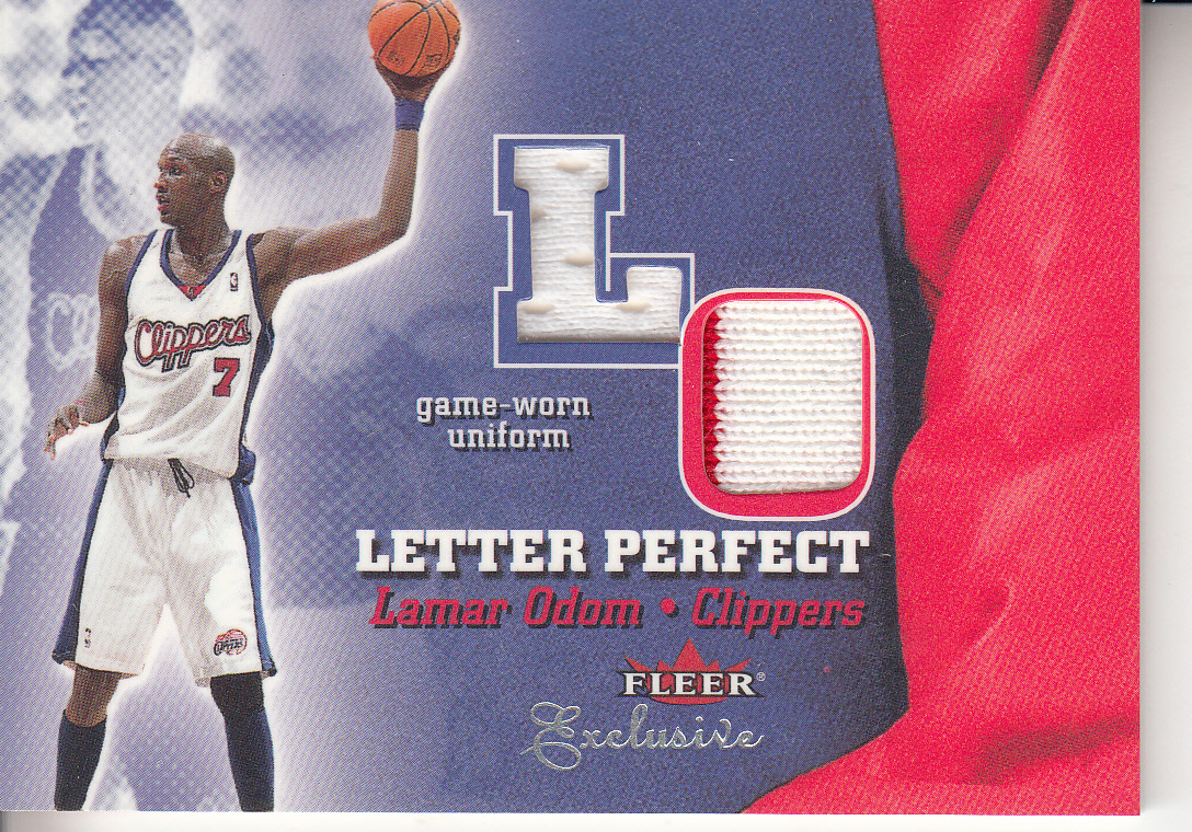 2001-02 Fleer Exclusive Letter Perfect Varsity #9 Lamar Odom
