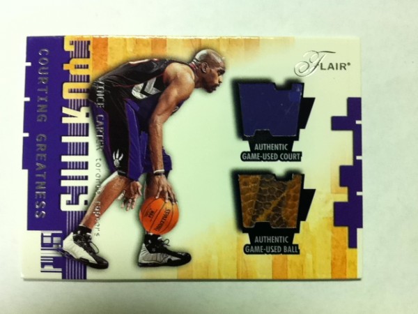 2001-02 Flair Courting Greatness Ball and Court #1 Vince Carter