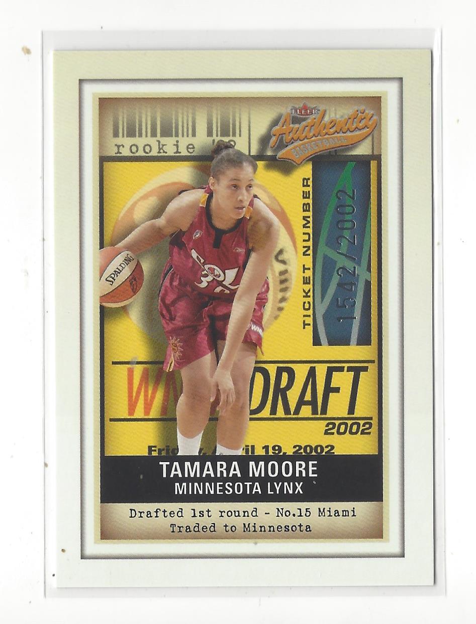 2002 Fleer Authentix WNBA #115 Tamara Moore RC