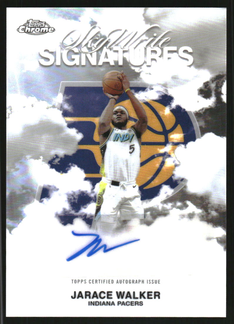2025-26 Topps Chrome Sky Write Autographs Refractors #SWSJW Jarace Walker Auto