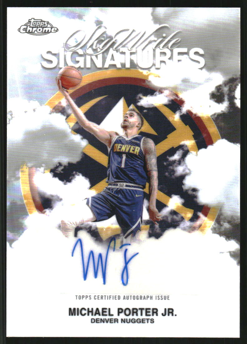 2025-26 Topps Chrome Sky Write Autographs Refractors #SWSMPJ Michael Porter Jr. Auto