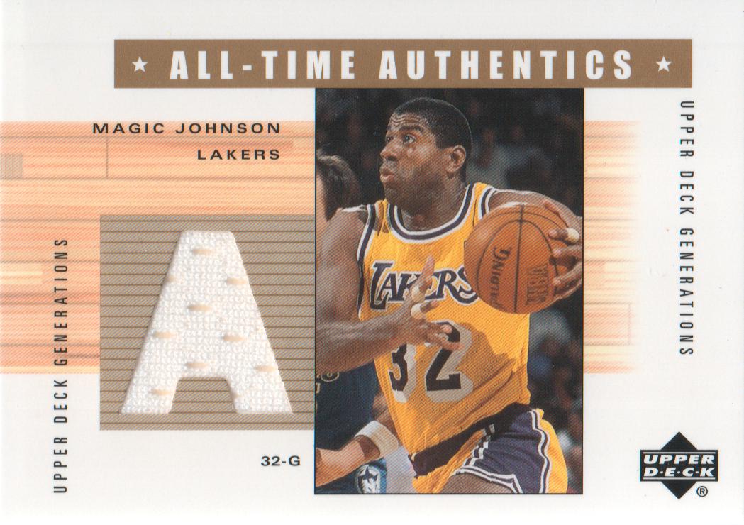 2002-03 Upper Deck Generations All-Time Authentics #MG2A Magic Johnson White