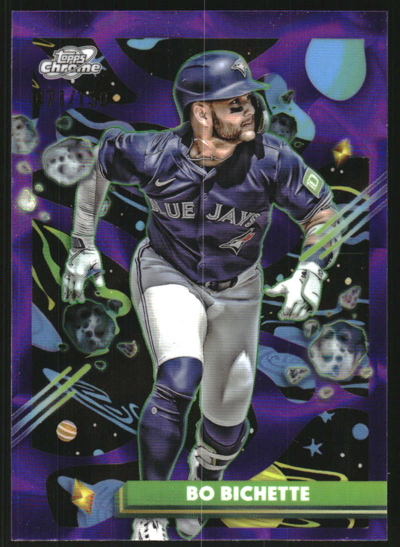 2025 Topps Cosmic Chrome Purple Nebula Refractors #16 Bo Bichette /150