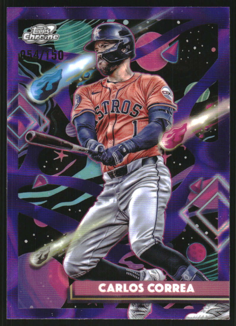 2025 Topps Cosmic Chrome Purple Nebula Refractors #101 Carlos Correa /150