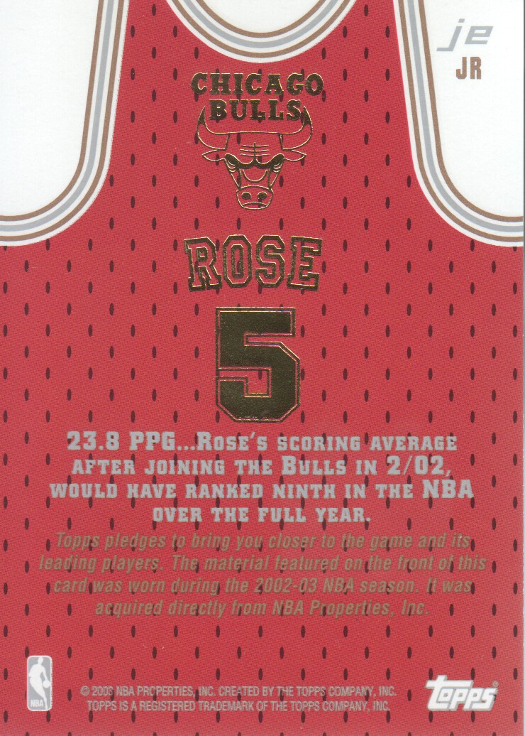 jalen rose chicago bulls jersey