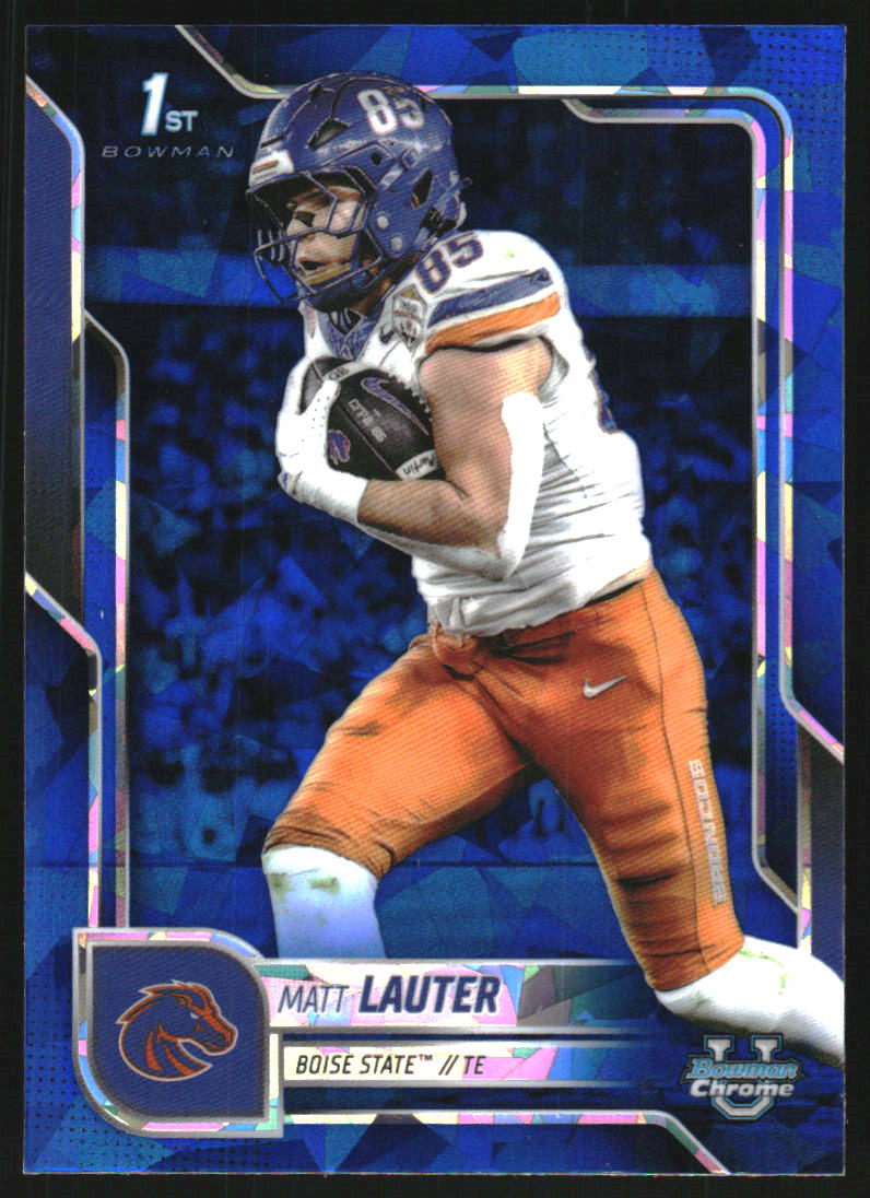 2025 Bowman Chrome University Sapphire Football Matt Lauter #159