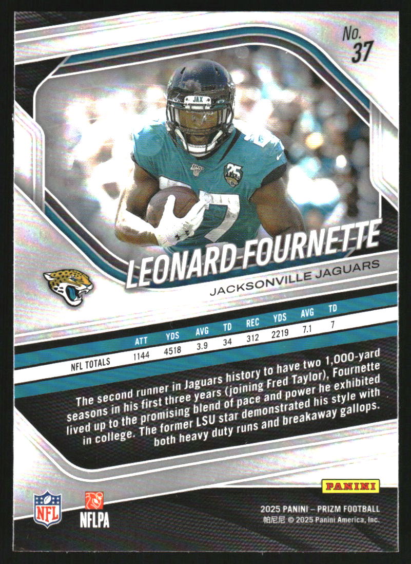 2025 Panini Prizm #37 Leonard Fournette