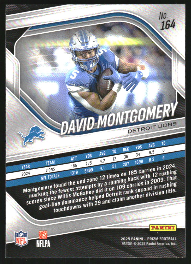 2025 Panini Prizm #164 David Montgomery