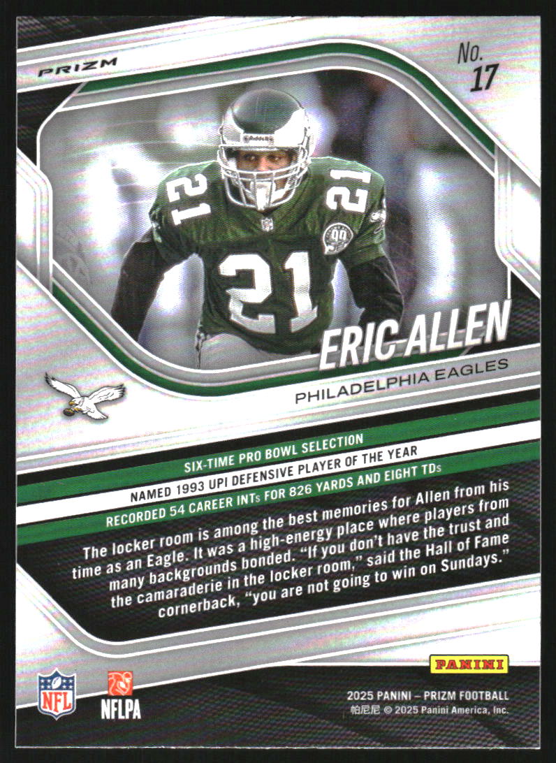 2025 Panini Prizm Prizms Silver #17 Eric Allen