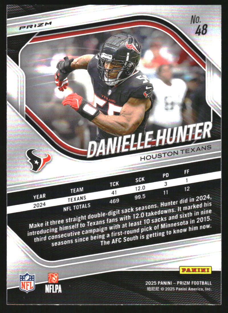 2025 Panini Prizm Prizms White Disco #48 Danielle Hunter