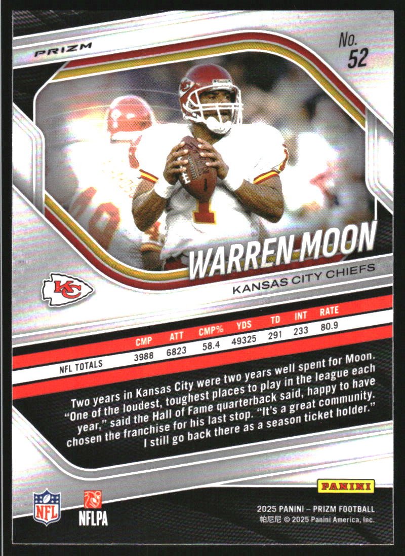 2025 Panini Prizm Prizms White Disco #52 Warren Moon