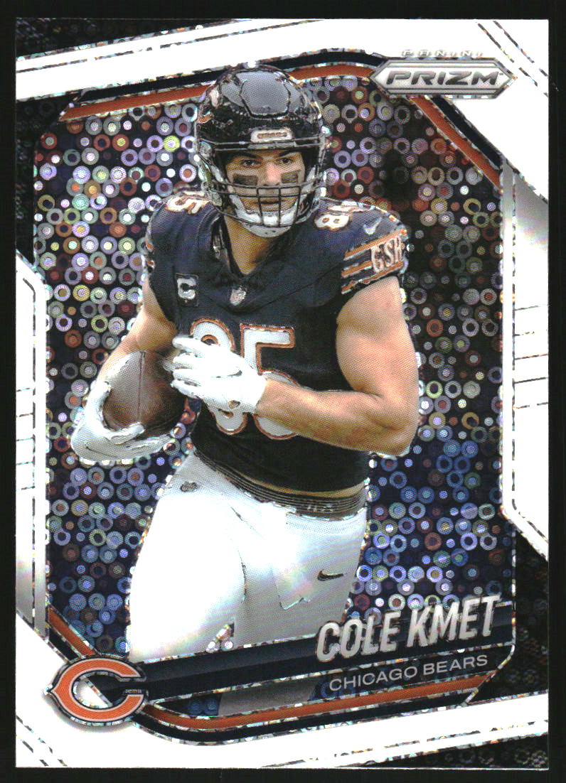 2025 Panini Prizm Prizms White Disco #112 Cole Kmet