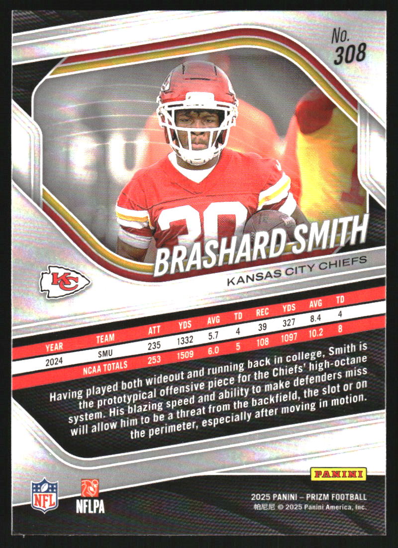 2025 Panini Prizm #308 Brashard Smith RC