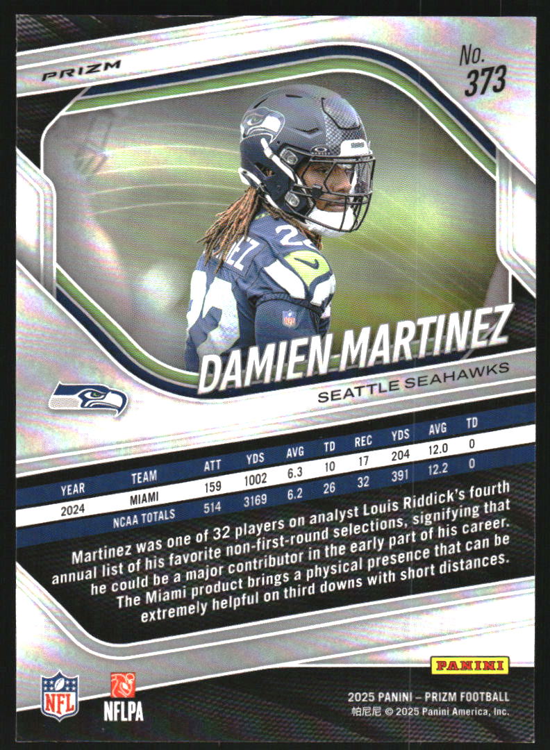 2025 Panini Prizm Prizms Red White and Blue #373 Damien Martinez