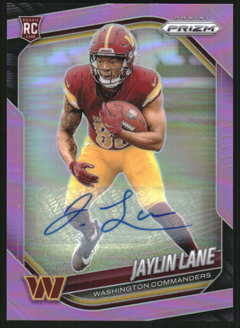 2025 Panini Prizm Autographs Prizms Pink #356 Jaylin Lane