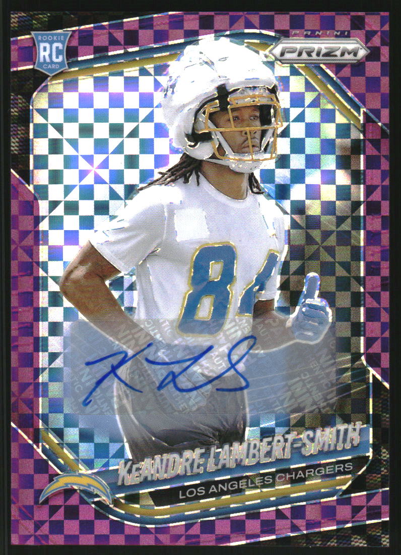 2025 Panini Prizm Autographs Prizms Purple Power #349 KeAndre Lambert-Smith /49