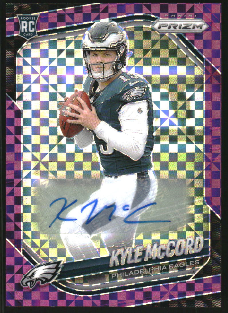 2025 Panini Prizm Autographs Prizms Purple Power #377 Kyle McCord /49