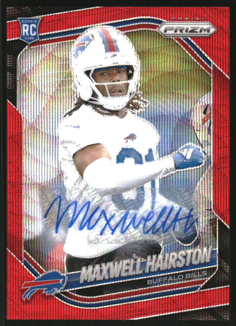 2025 Panini Prizm Autographs Prizms Red Wave #360 Maxwell Hairston /149