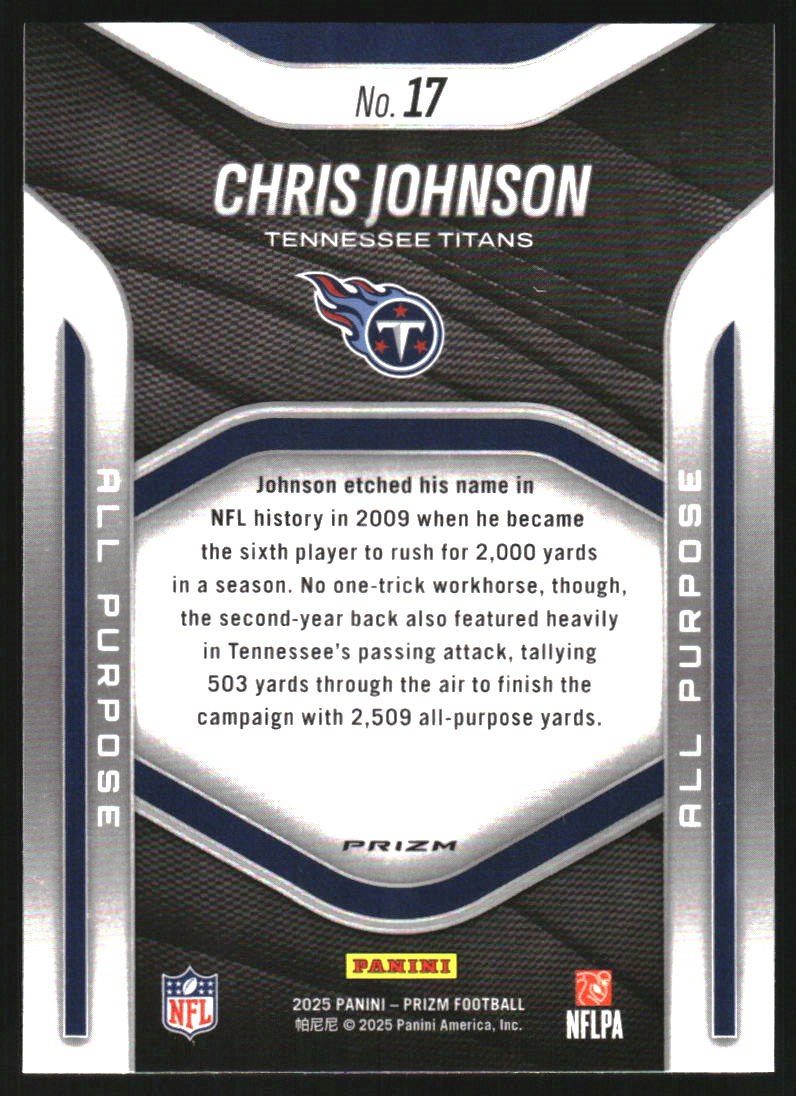 2025 Panini Prizm All Purpose Prizms Silver #17 Chris Johnson